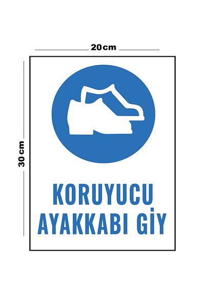 Lucena Metal Protective Shoe Wear 20cm X 30cm A4 Size Warning Sign Diversion Sign