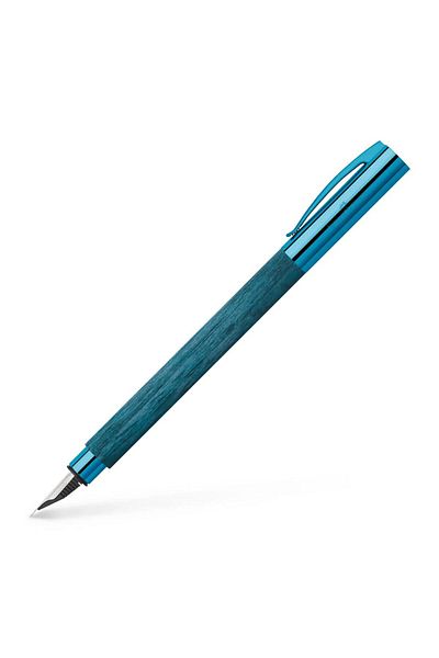 Faber Castell Fountain Pen Ambition Blue Wood F Faber-Castell