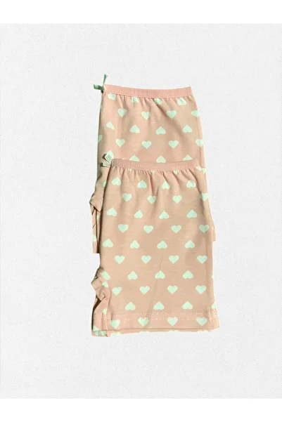 elmas kids Girl's 100% Cotton Puppy Mouth Color Heart Patterned 2-Piece Boxers