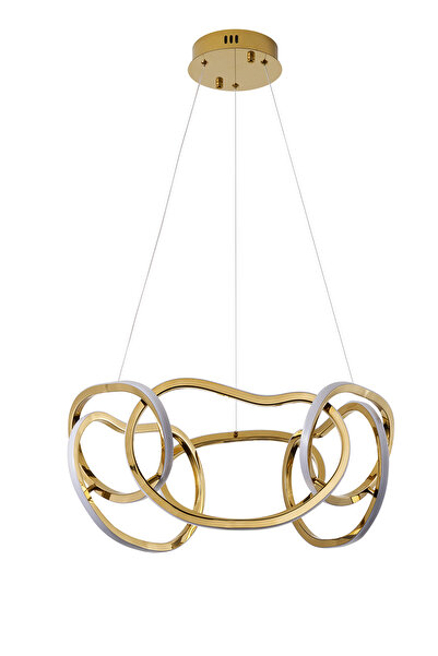 Apliqa Quon 6'lı Gold 110 Watt Yuvarlak Modern Sarkıt Salon Led Avize