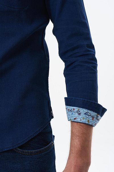 Arma Ανδρικό τζιν τζιν Navy Blue Jean Slim Fit / Slim Fit τζιν υφαντό πουκάμισο K9gkd1070