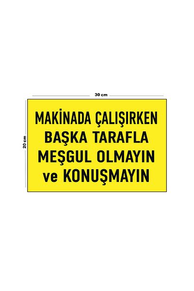 Lucena Do Not Engage in Other Affairs and Do Not Talk in Metal Machine Working 20cm X 30cm A4 Size