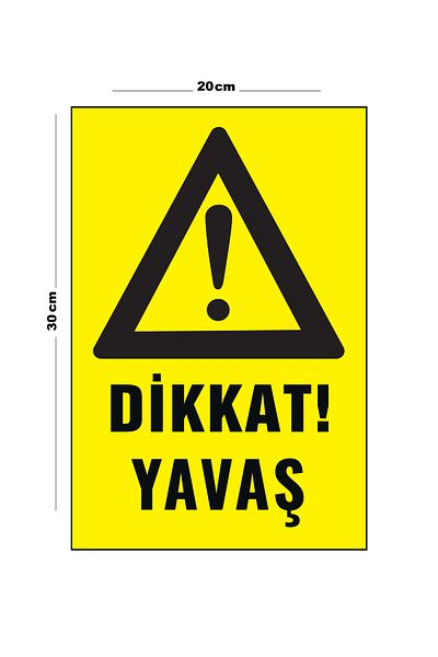 Lucena Metal Attention Slow 20cm X 30cm A4 Size Warning Sign Diversion Sign