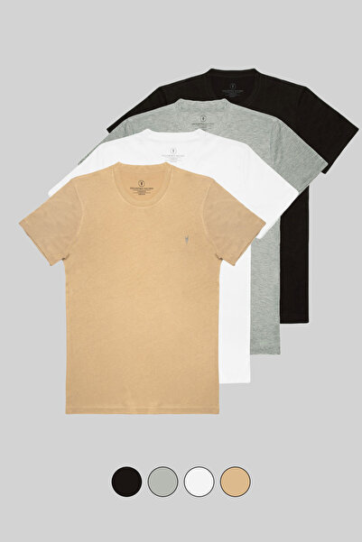 MAXIMILLIAN Ανδρικό μπλουζάκι Basic 4 τεμαχίων