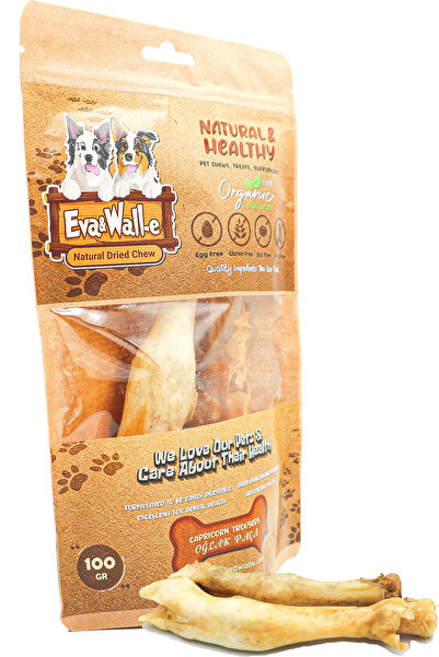 Eva & Wall-e Köpek Ödülü Kurutulmuş Oğlak Paça | Doğal Köpek Kemiği, Köpek Ödül Maması, Çiğneme Kemiği 2' Li