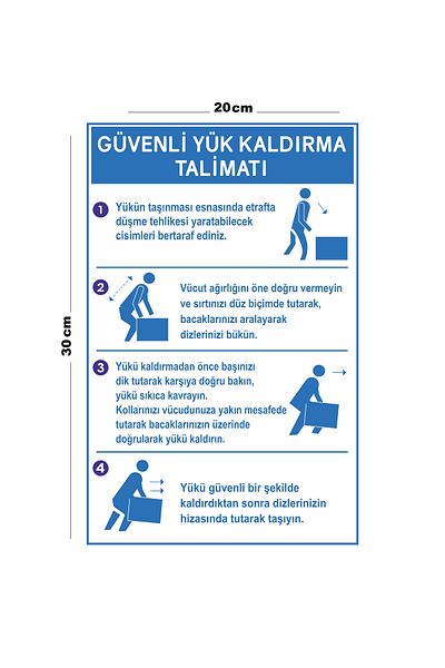 Lucena Metal Safe Load Lifting Instruction 20cm X 30cm A4 Size Warning Sign Directional Sign