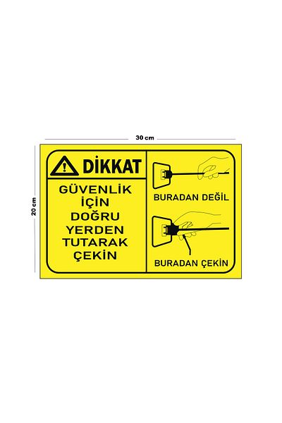 Lucena Metal Caution Pull Keep Right Place for Safety 20cm X 30cm A4 Size Warning Sign Direction