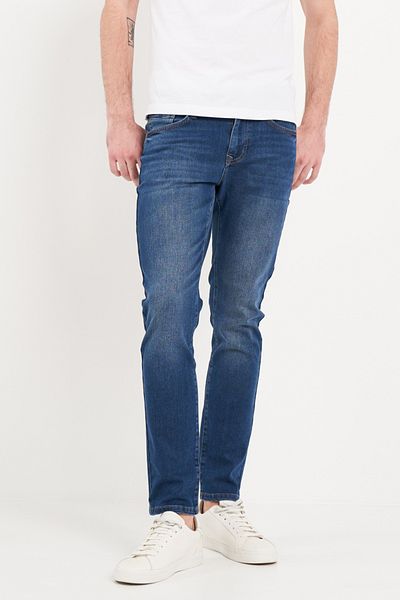 Kenvelo Blugi barbat slim cu aspect usor decolorat