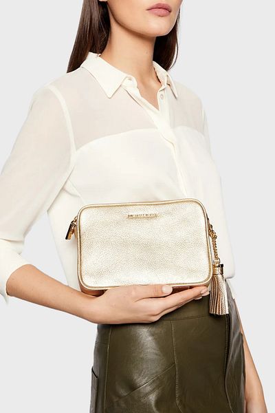 Michael Kors Logo Genuine Leather Removable Chain Strap Bag 32F7Mgnm6M740 Bag 32F7Mgnm