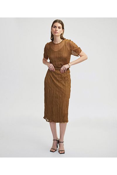 İpekyol Wrinkle Look Midi Skirt