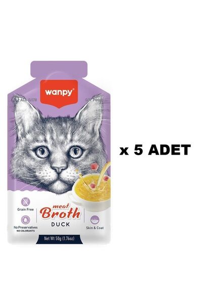 Wanpy Kediler için Ördek Eti Çorbası 50 gr X 5 ADET