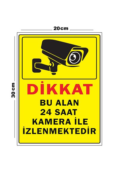 Lucena Metal This Area Is Monitored by a 24 Hour Camera 20cm X 30cm A4 Size Warning Sign Directional