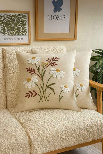 Decomia Home Modern Tufting Punch Throw Pillow Case - Living Room Décor 45X45 cm