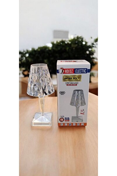 Horoz İnter Şarjlı Kristal Masa Lambası 1 Watt 3 Renkli