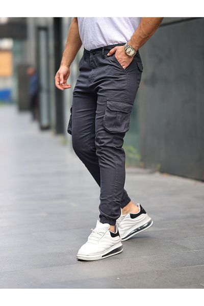 comstar Ανδρικό παντελόνι Jogger ζωσμένο στη μέση με ελαστικά πόδια