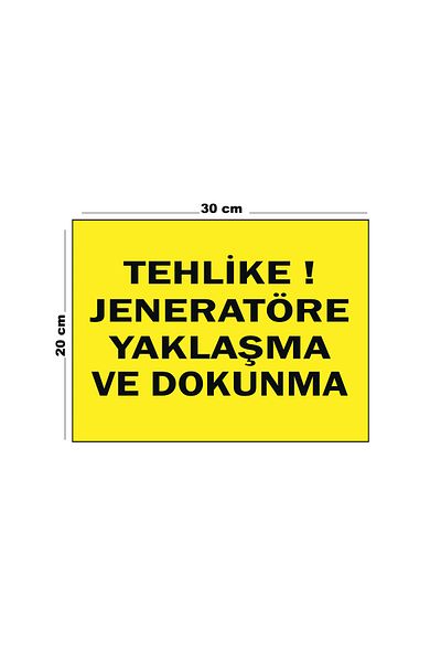 Lucena Metal Hazard Generator Approaching and Touching 20cm X 30cm A4 Size Warning Sign Directional