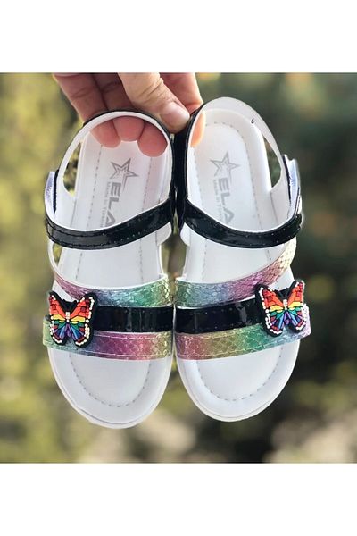 Pandalina Sandale pentru fete cu velcro lateral Butterfly Figured Phylon (ușoare) Sandale cu talpă