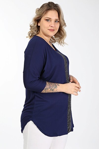 Alesia Glitter μπλούζα με τρία τέταρτα μανίκια