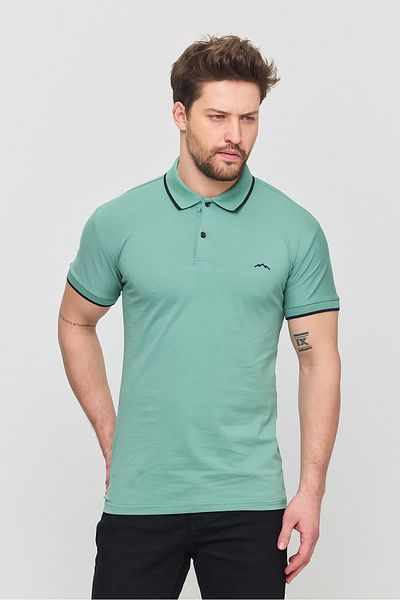 YXC Trend Maker Tricou din lycra cu gât polo din bumbac pentru bărbați