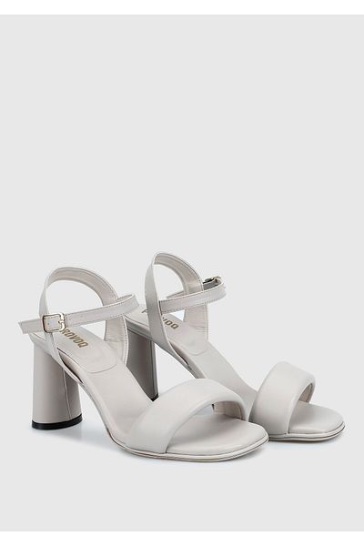 Provoq Women's Gray Heeled Sandals