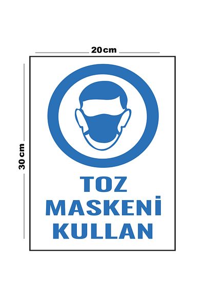 Lucena Metal Use Dust Mask 20cm X 30cm A4 Size Warning Sign Directional Sign