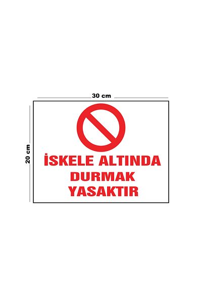 Lucena Standing under Metal Scaffold Prohibited 20cm X 30cm A4 Size Warning Sign Directional Sign