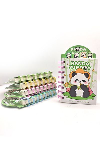 Limmy Mini Notepad with Cute Panda Bookmark (9X14.5 cm) - Cute Panda