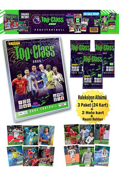 hediyecik Panini Fifa Top Class 2025 Footballer Cards Album Set 270 Cards