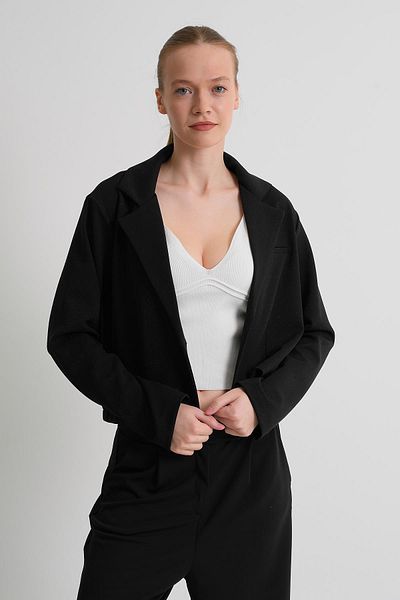 ALEXANDERGARDI Jachetă crop blazer fără căptușeală