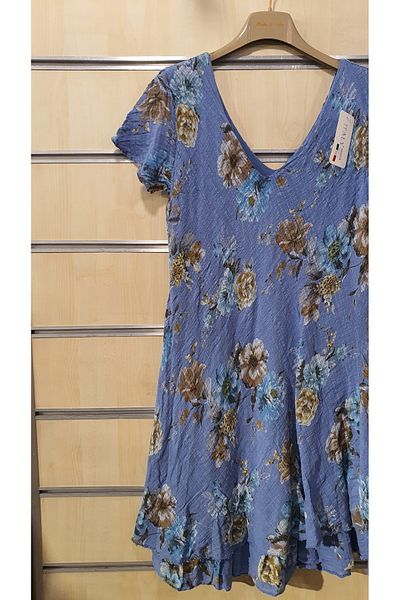 Park Moda Rochie scurtă cu model trandafir cu decolteu în V