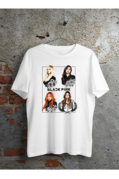 venüsdijital Kpop Blackpink crna i roza unisex majica standardnog kroja