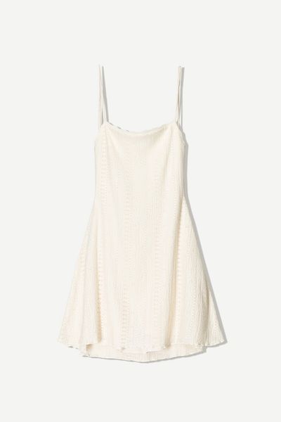Bershka Strappy rustic mini dress