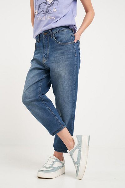 Kenvelo Blugi dama mom cu aspect decolorat