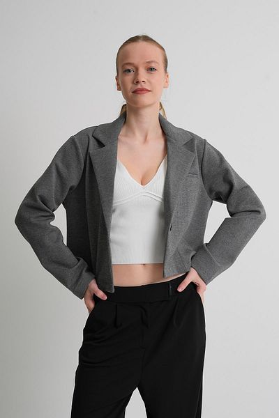 ALEXANDERGARDI Jachetă crop blazer fără căptușeală
