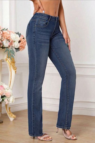 CEDY DENIM Pantaloni din lycra cu talie înaltă pentru femei