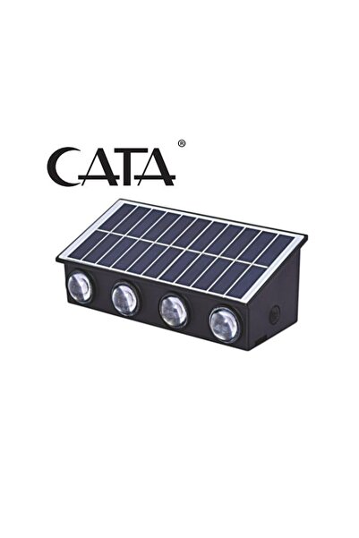 Cata CT-8010 20W Güneş Enerjili Solar LED Aplik Dış Mekan IP65 Duvar Lambası Günışığı 3200K
