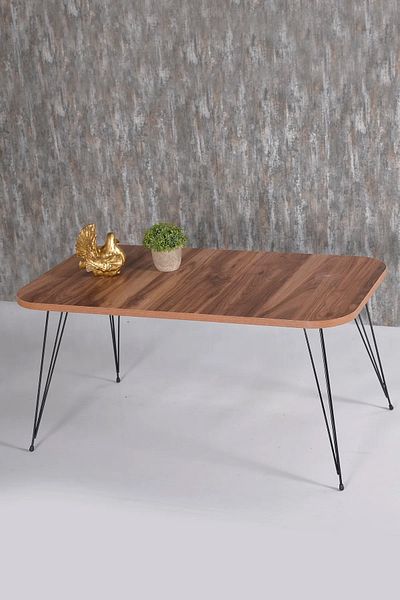 GOLDFALEZ Modern Coffee Table Walnut Collection | Contemporary Living Room Table