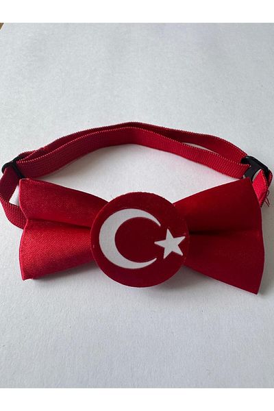 Meriç bebe Turkish Flag 23 April / 19 May / 29 October Elastic Children's Bow Tie 0-14 Years