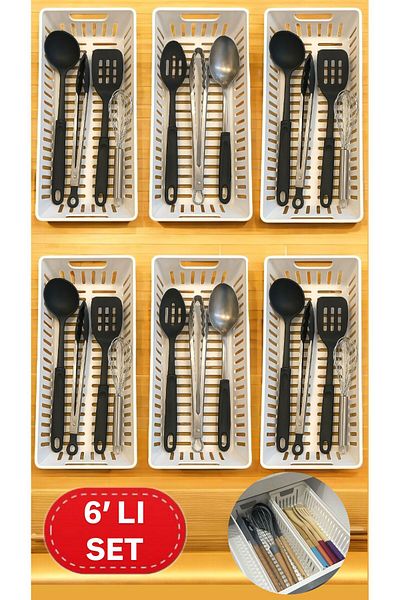 Bayev Clio Set of 6 Modular Cutlery and Ladle Drawer Organizer Kitchen Organizer