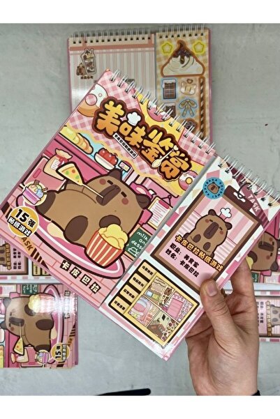 Kağıt Gemi Dükkan Capybara Gurme İzometrik Özel Tasarım Sticker Seti İle Görev Tamamlama/Etiket/Çıkartma/Kapibara