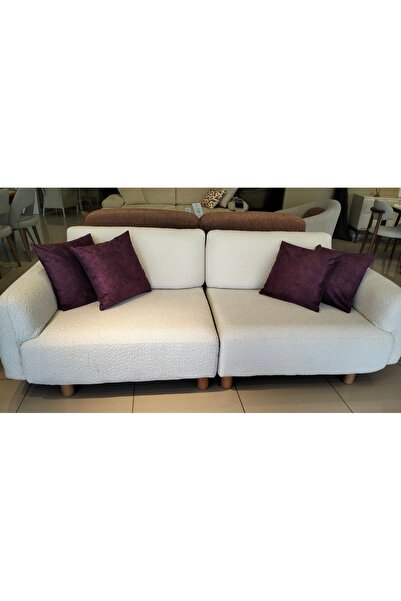 KIrlentçi Ahmet Kadife Dokulu Kırlent Yastık Minder Kılıfı 2 Adet 45x45 cm Ko...