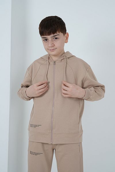 HayKids Σετ αθλητικής φόρμας με κουκούλα με φερμουάρ για αγόρια με δύο κλωστές