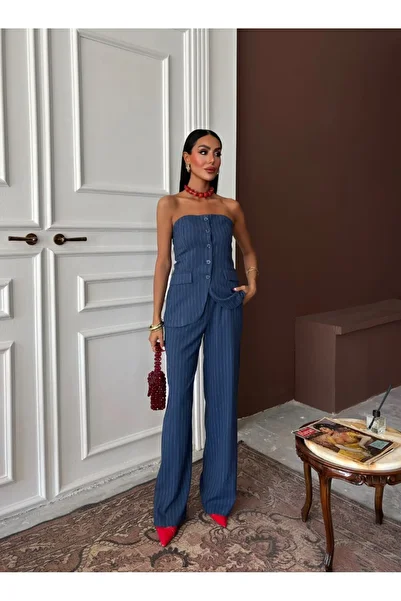 RM Collect Striped Stylish Set with Strapless Bustier