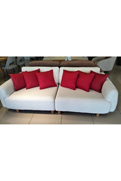 KIrlentçi Ahmet Kadife Dokulu Kırlent Yastık Minder Kılıfı 2 Adet 45x45 cm Ko...