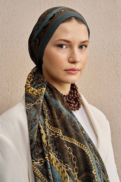 ED Scarf Πράσινο Rogue Shawl - Βαμβακερό μετάξι