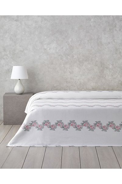 English Home Różowy Daisy Chain Ecosoft Personalizowany koc z motywami 200x220 cm