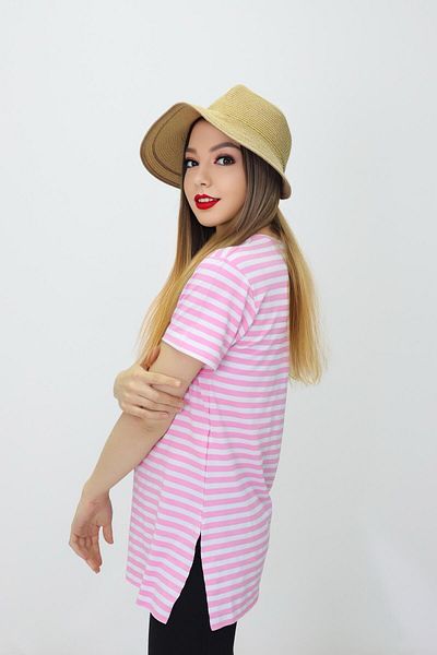 Bala Giyim Women's Striped Short Sleeve Tunic