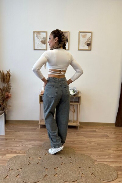 Aychayla Soluk Efektli Baggy Jean