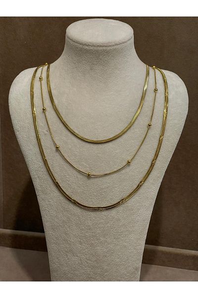 İNN JEWELLERY قلادة فولاذية - شكل دوريكا ثلاثي غير قابل للتشويه (ضمان المستورد لمدة عامين)