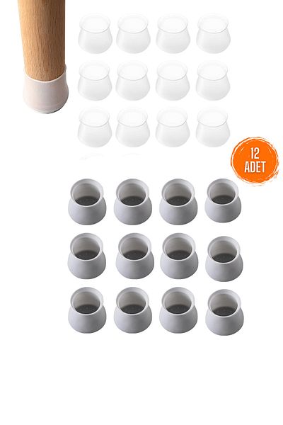 Factorial Furniture Foot Protector 12 Pcs Foot Cover Anti-Scratch Pad Hardwood Protector Noise Canceling Silicone